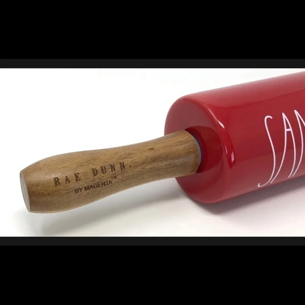 Rae Dunn Santa’s Helper Red‎ Rolling Pin